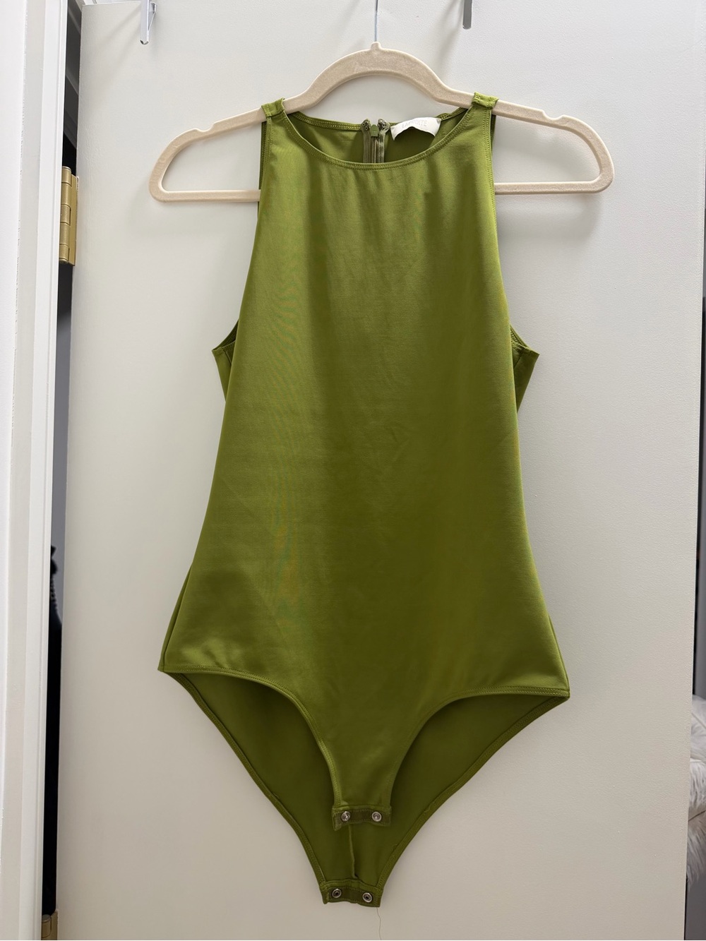 LAPOINTE Olive Green Neoprene Halterneck Bodysuit- Sz 4